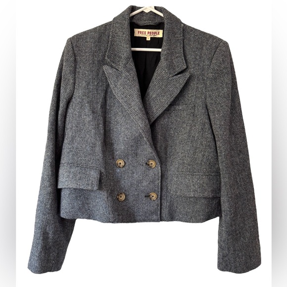 Free People x Revolve Womens Tailored Heritage Blazer in Blue - Main Image